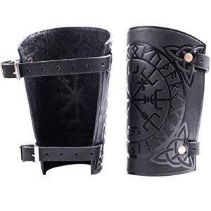 Handmade Leather Viking Wrist Cuffs and Bracers