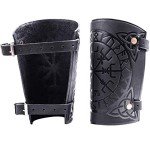 Handmade Leather Viking Wrist Cuffs and Bracers