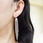 Miyabi Grace Silver Chandelier Dangle Earrings
