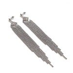Miyabi Grace Silver Chandelier Dangle Earrings
