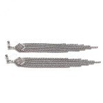 Miyabi Grace Silver Chandelier Dangle Earrings