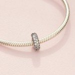 PANDORA Clear Sparkle Spacer Charm for Bracelets