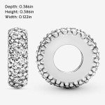PANDORA Clear Sparkle Spacer Charm for Bracelets