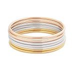 Edforce 7-Piece Glossy Bangle Bracelet Set