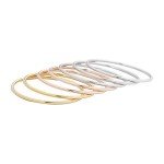 Edforce 7-Piece Glossy Bangle Bracelet Set