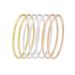 Edforce 7-Piece Glossy Bangle Bracelet Set