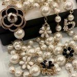 Layered Black Simulated Shell Pearl Necklace for Women