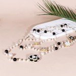 Layered Black Simulated Shell Pearl Necklace for Women