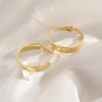 14K Gold Square Edge Hoop Earrings for Women