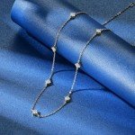 Dainty Moissanite Necklace in 925 Sterling Silver