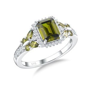 Peridot Butterfly Ring in Sterling Silver Size 10