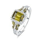 Peridot Butterfly Ring in Sterling Silver Size 10