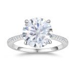 Elegant 5CT CZ Round Cut Engagement Ring