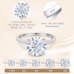 Elegant 5CT CZ Round Cut Engagement Ring
