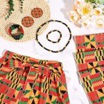 6-Piece African Print Girl's Skirt and Accessories Set