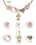 SALLY ROSE Gold Hello Kitty Charm Bracelet with Charms
