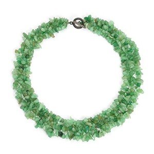 Green Aventurine Chunky Cluster Statement Necklace