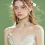 Teardrop Moonstone Double Layered Sterling Silver Necklace