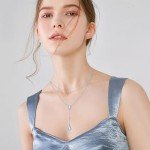 Teardrop Moonstone Double Layered Sterling Silver Necklace