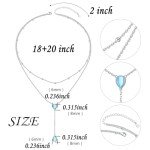 Teardrop Moonstone Double Layered Sterling Silver Necklace