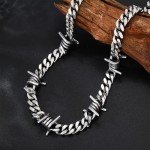 Barbed Wire Cuban Link Chain Necklace for Everyone