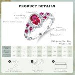 Stunning 1.2 Carat Ruby Engagement Ring in Silver