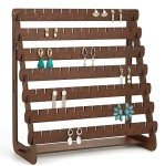 Wood Earring Stand Organizer for Studs and Hooks