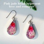 Teardrop Pressed Flower Earrings in Sterling Silver