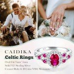 Stunning 1.2 Carat Ruby Engagement Ring in Silver