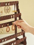 Wood Earring Stand Organizer for Studs and Hooks