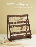 Wood Earring Stand Organizer for Studs and Hooks