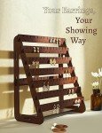 Wood Earring Stand Organizer for Studs and Hooks