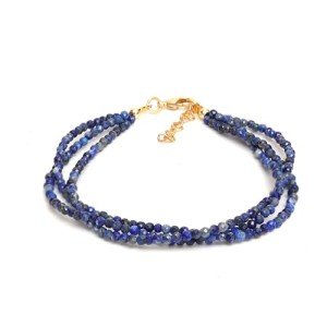 Elegant Blue Lapis Lazuli Multi-Strand Bracelet