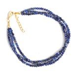 Elegant Blue Lapis Lazuli Multi-Strand Bracelet