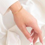 14K Gold Cuban Link Bracelets for Men & Women