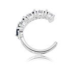 Blue and White Simulated Diamond Ear Cuff