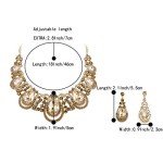 Champagne Gold Teardrop Necklace and Earrings Set