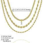 Dainty Gold Plated Layering Necklaces for Women