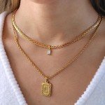Dainty Gold Plated Layering Necklaces for Women