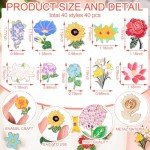 Ceenna 100 Pcs Floral Enamel Pins Set