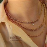 Dainty Gold Plated Layering Necklaces for Women