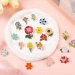 Ceenna 100 Pcs Floral Enamel Pins Set