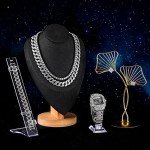 Men's 5-Piece Silver Hip Hop Jewelry Set