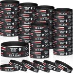 200 Pcs Veteran Suicide Awareness Silicone Bracelets
