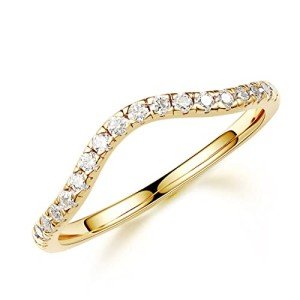 Moissanite Stackable Rings in 14K Rose Gold
