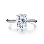 Elegant 2 Carat CZ Engagement Ring in Sterling Silver