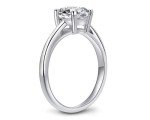 Elegant 2 Carat CZ Engagement Ring in Sterling Silver