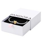 PANDORA Two-Tone Heart Clasp Snake Chain Bracelet