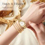 Dainty Gold Women's Watch and Jewelry Set