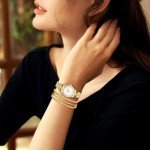 Dainty Gold Women's Watch and Jewelry Set